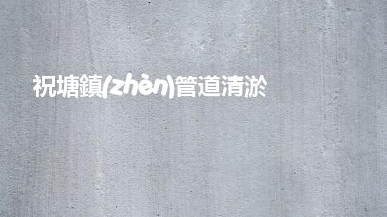 祝塘鎮(zhèn)管道清淤收費(fèi)：一場(chǎng)隱藏的財(cái)富風(fēng)暴！